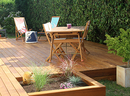 terrasse de jardin en bois