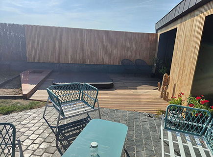 terrasse de jardin en bois